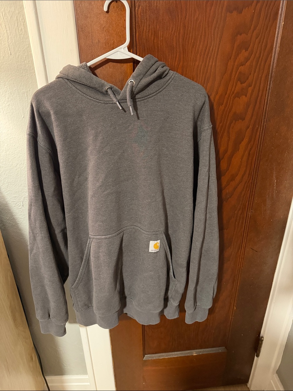 Carhartt Charcoal Gray Pullover Hoodie with Kangaroo Pocket